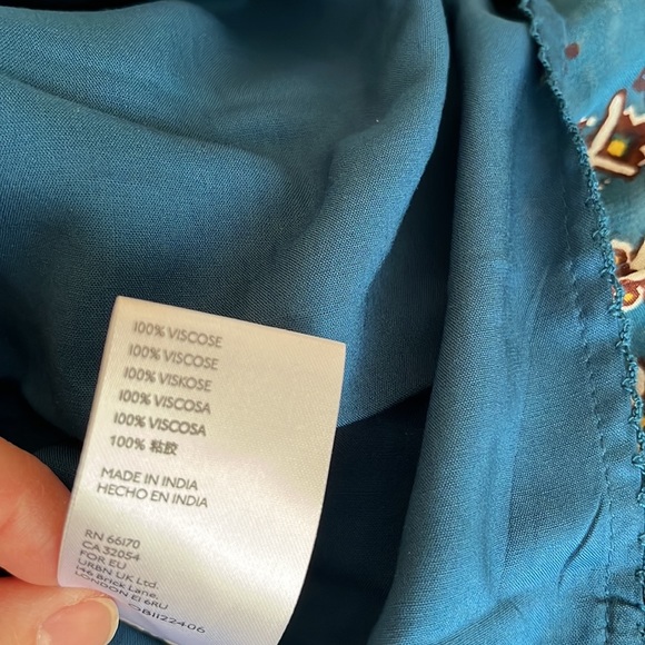 Anthropologie Sasha Ruffled Boho Print Dress NWT XS - Picture 12 of 14